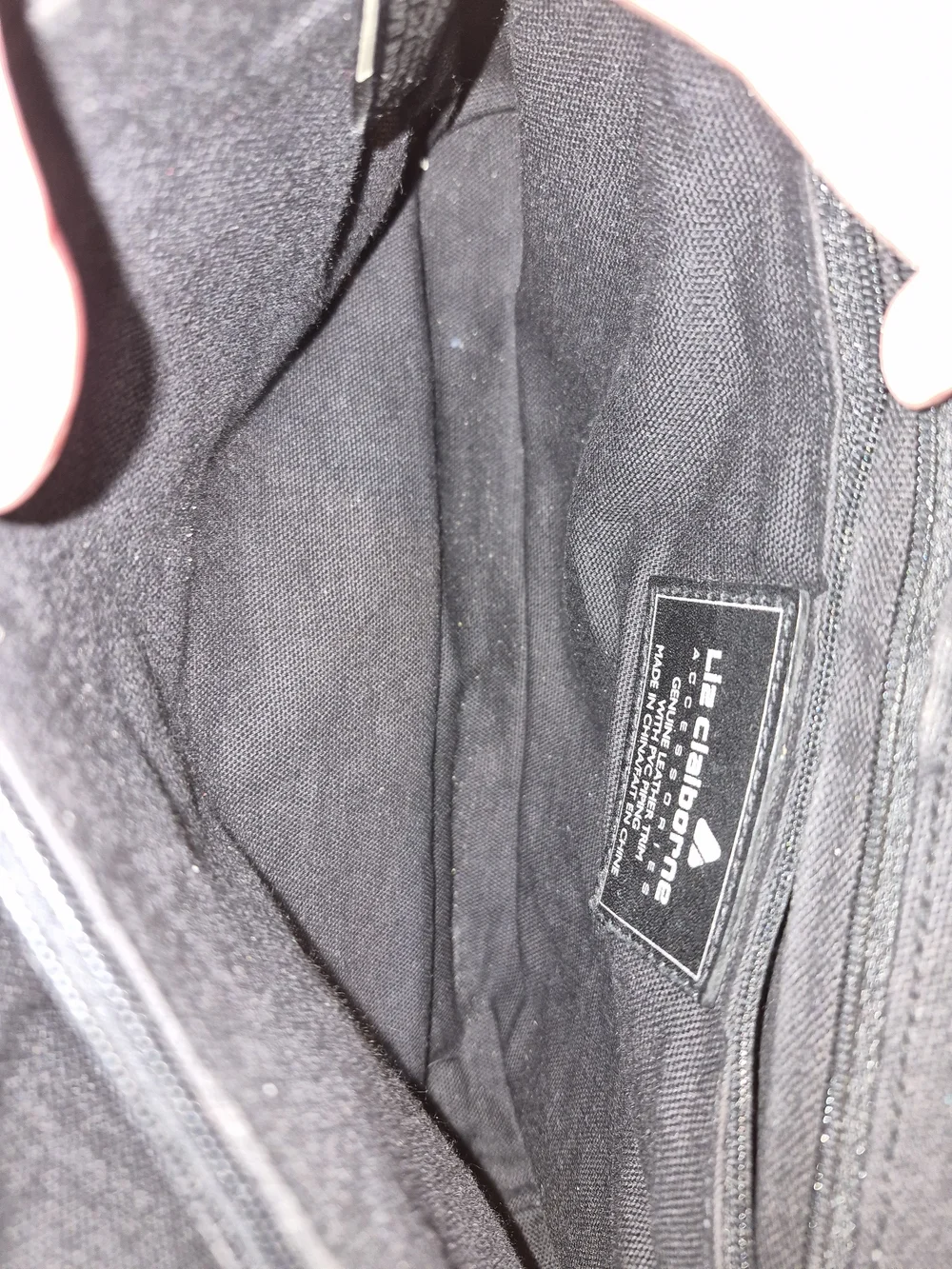 Vintage Liz Claiborne Black Crossbody Satchel with Turn-Lock Accent